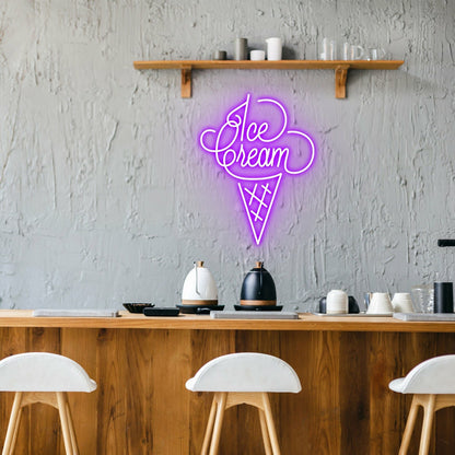 Ice Cream Bright Neon For Ice Cream Shops | Shineneon