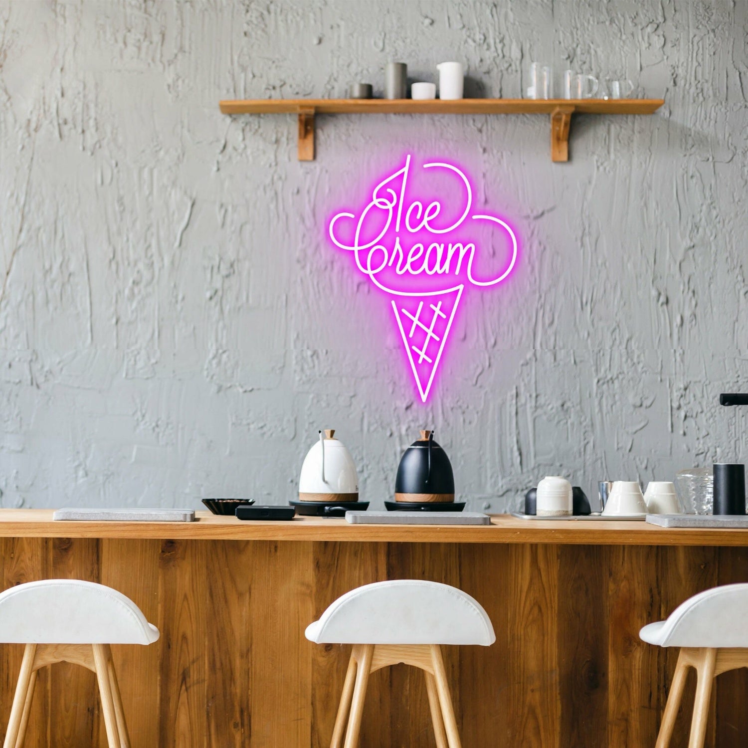 Ice Cream Bright Neon For Ice Cream Shops | Shineneon
