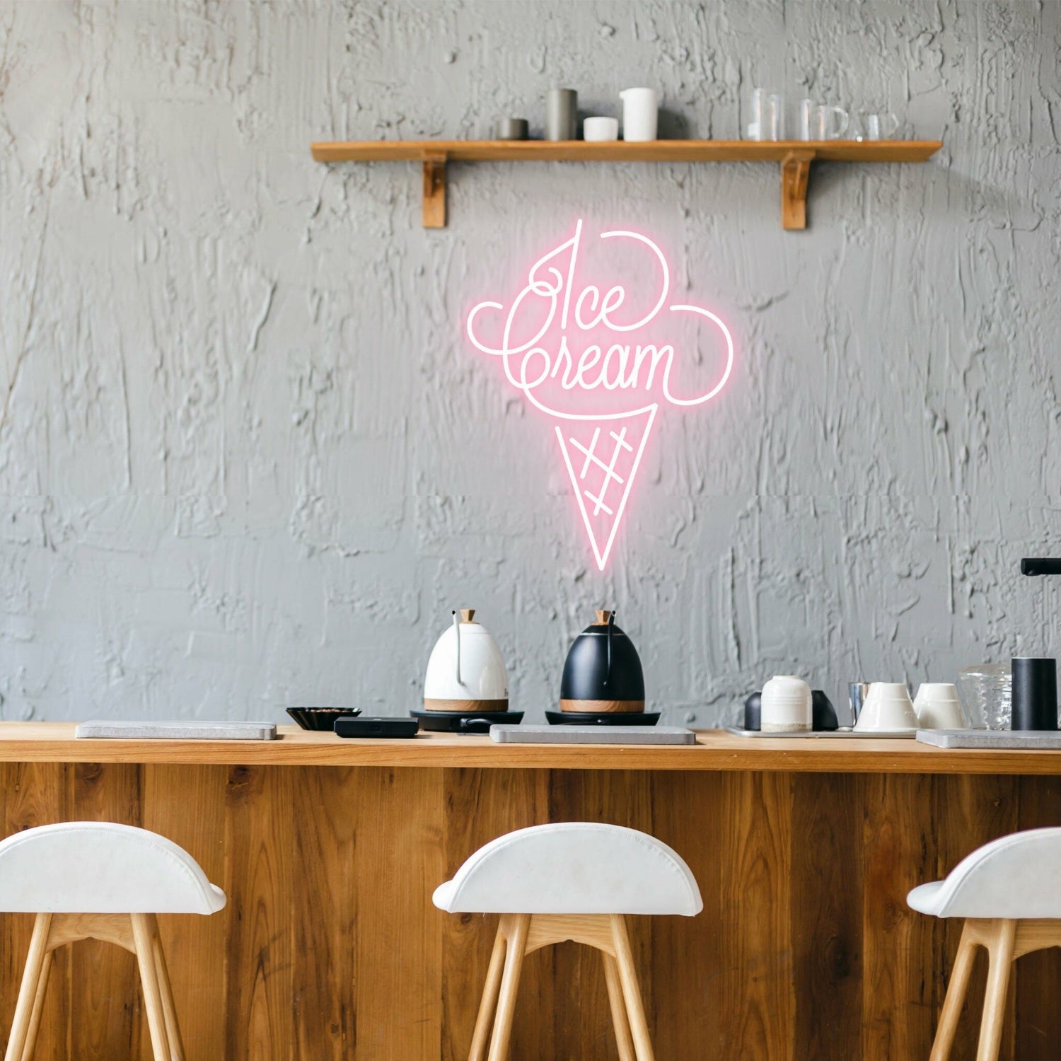 Ice Cream Bright Neon For Ice Cream Shops | Shineneon