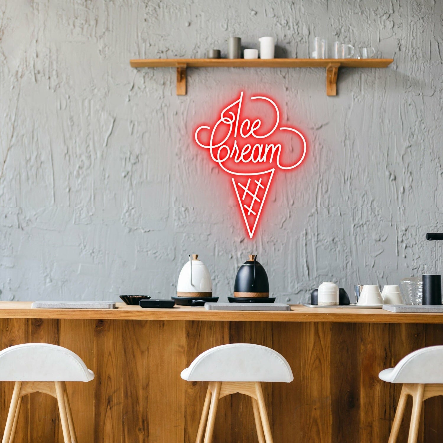 Ice Cream Bright Neon For Ice Cream Shops | Shineneon