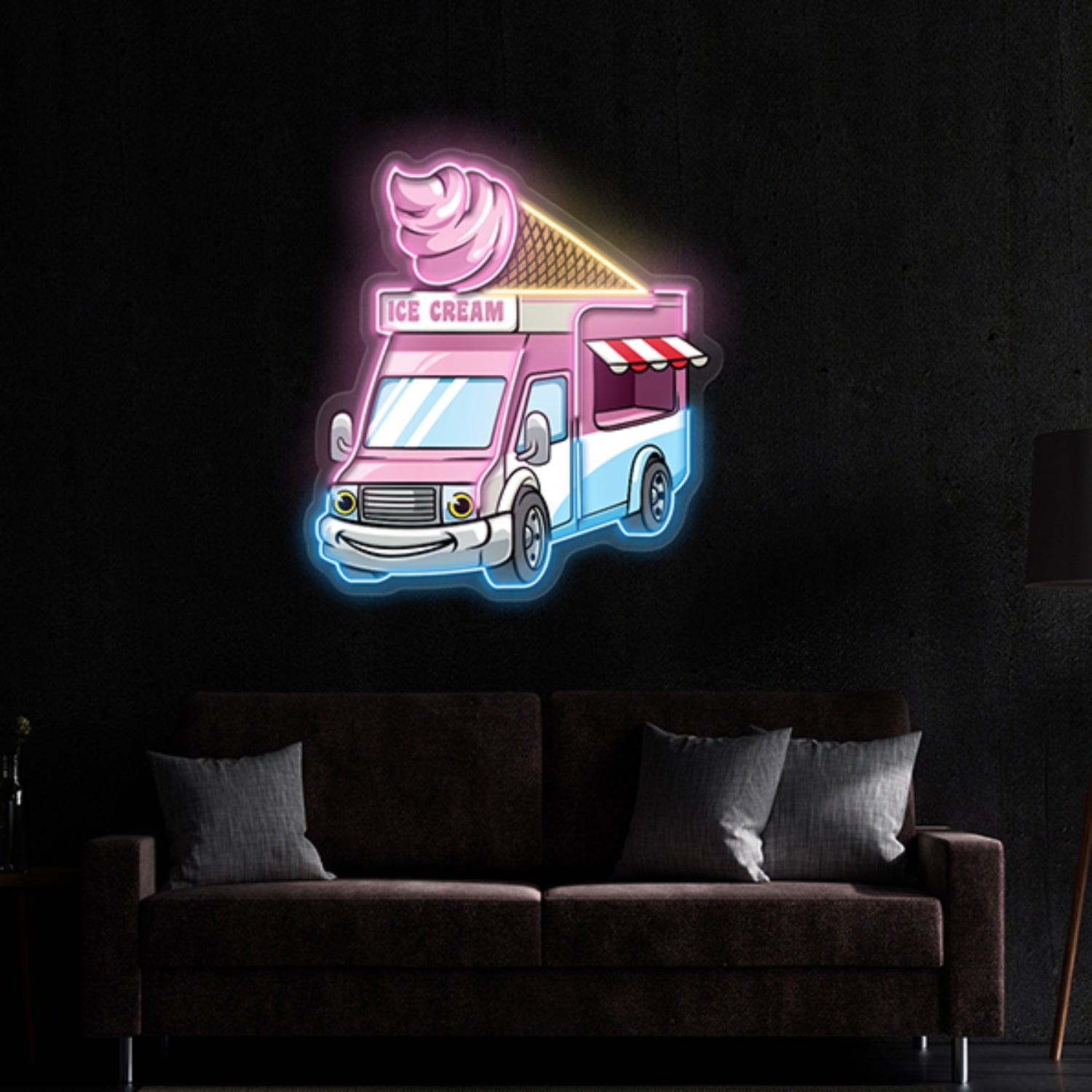 Ice Cream Bus Led Neon Acrylic Artwork | Shineneon