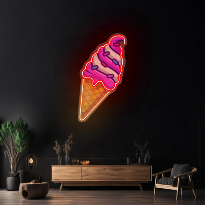 Ice Cream Cone Custom Led Signs Artwork For Sale - Shineneon