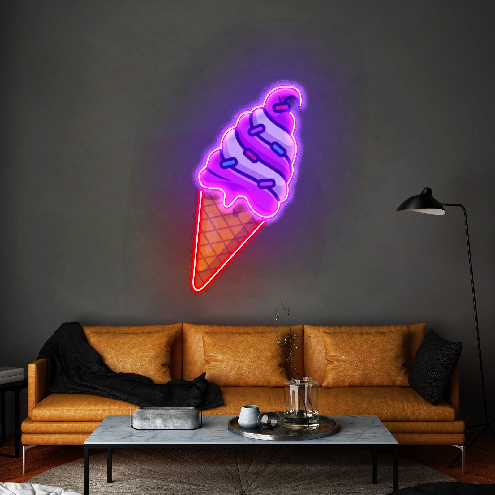 Ice Cream Cone Custom Led Signs Artwork For Sale - Shineneon