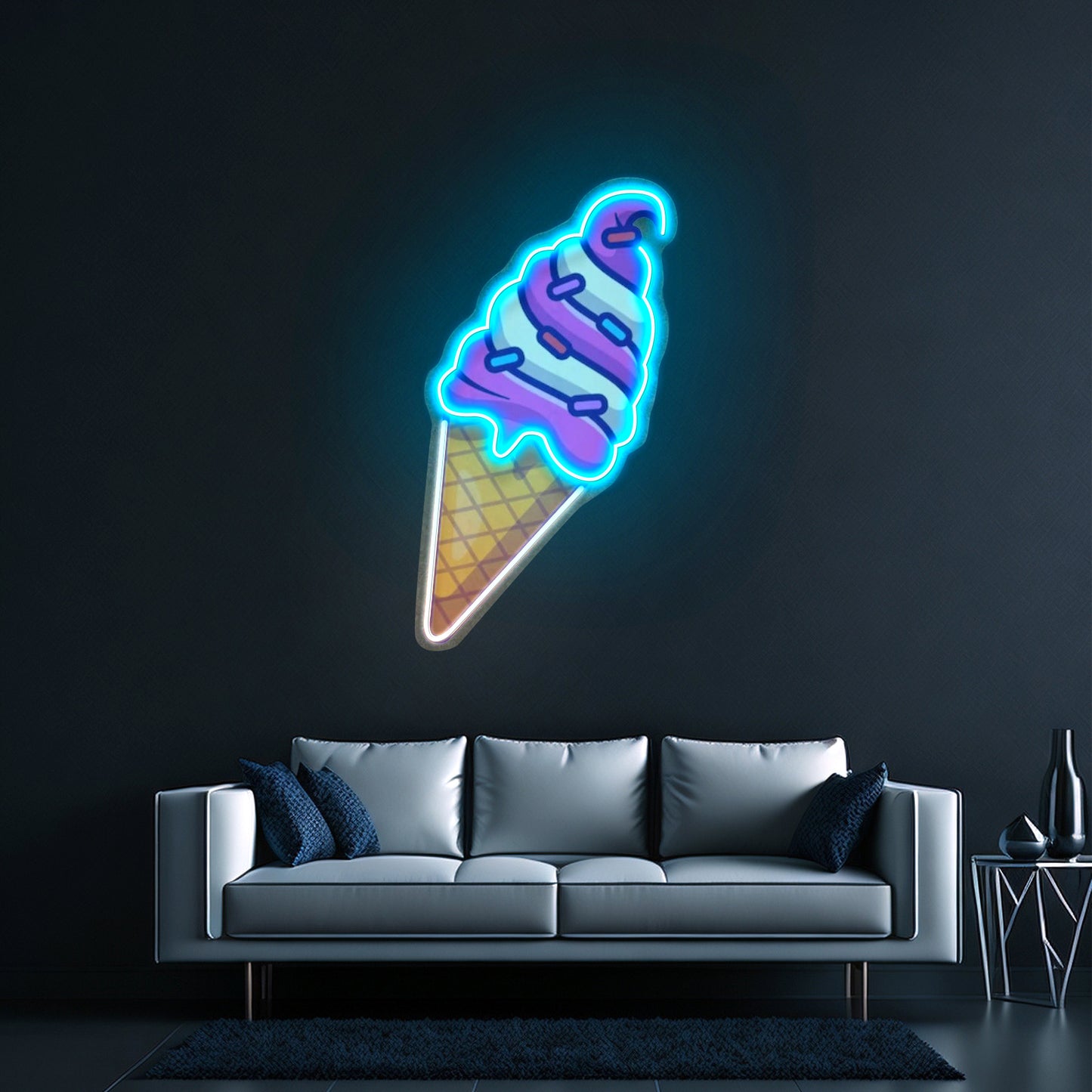 Ice Cream Cone Custom Led Signs Artwork For Sale