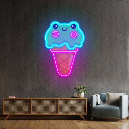 Ice Cream Cone Frog Led Neon Sign Light Custom Led Signs - Shineneon