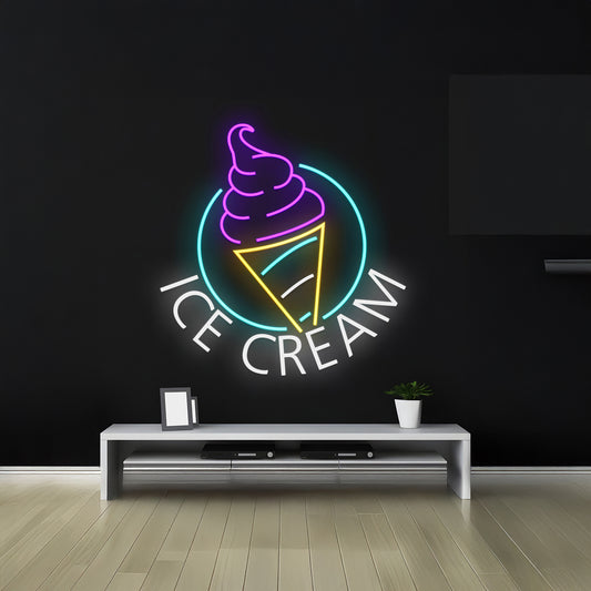 Ice Cream Cone Led Neon Sign