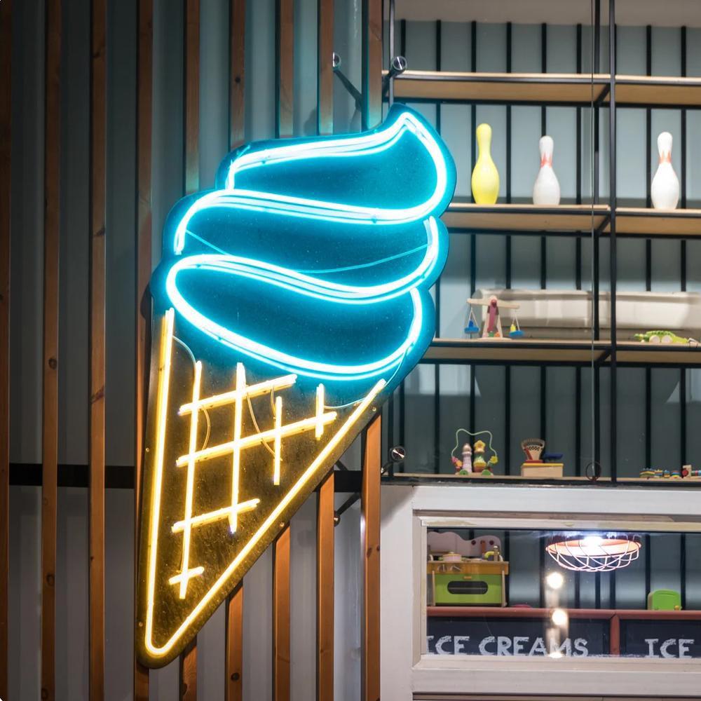 Ice Cream Cone Led Neon Sign For Shop Decor | Shineneon