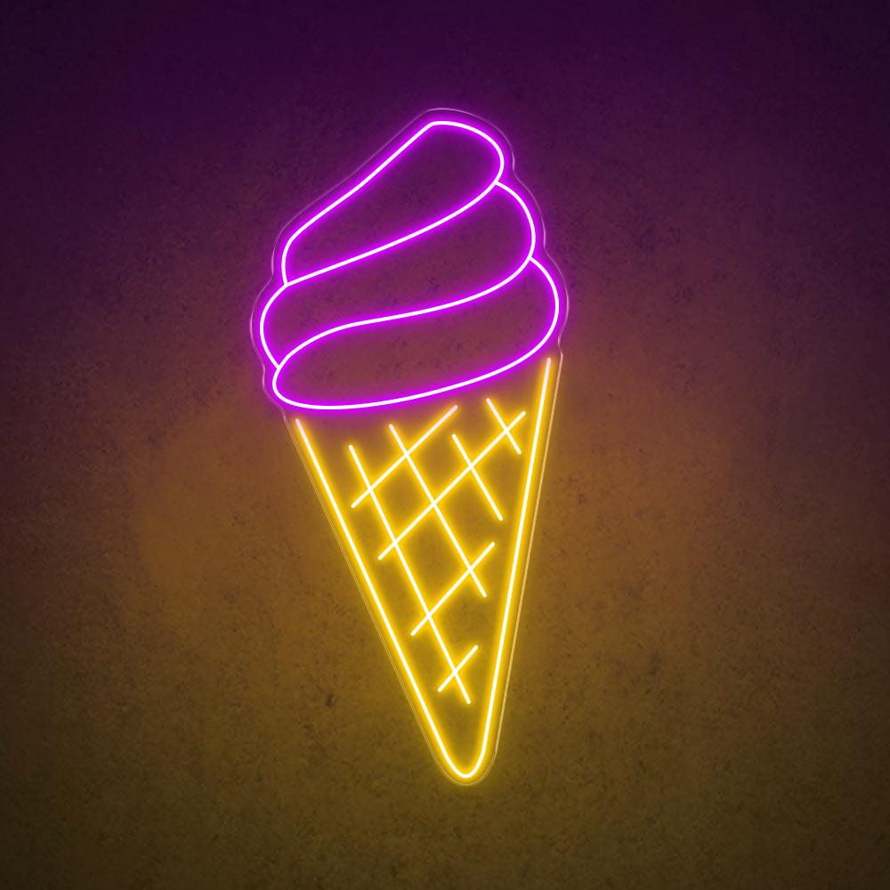 Ice Cream Cone Led Neon Sign For Shop Decor | Shineneon
