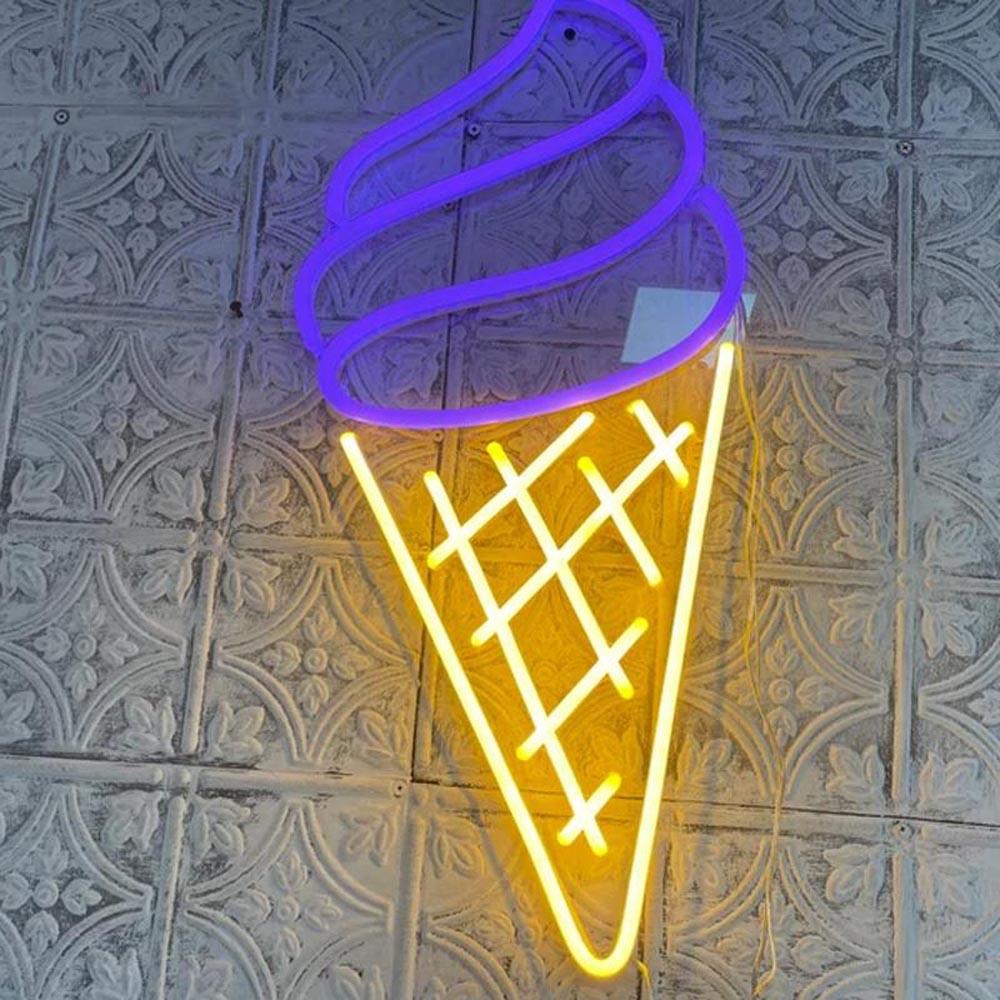 Ice Cream Cone Led Neon Sign For Shop Decor | Shineneon