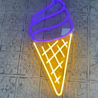 Ice Cream Cone Led Neon Sign For Shop Decor | Shineneon