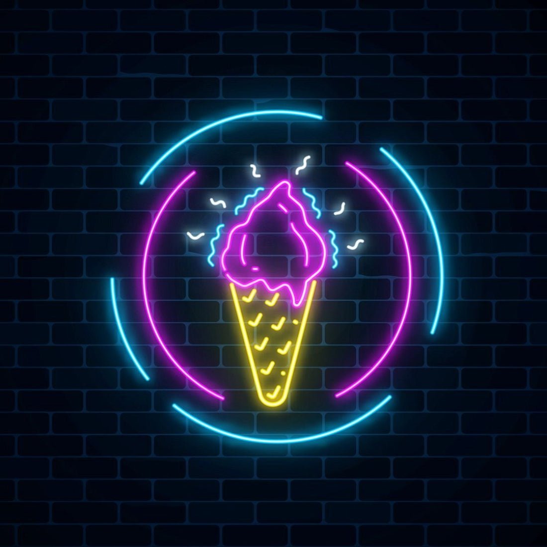 Ice Cream Cone Led Sign Business Neon Sign - Shineneon