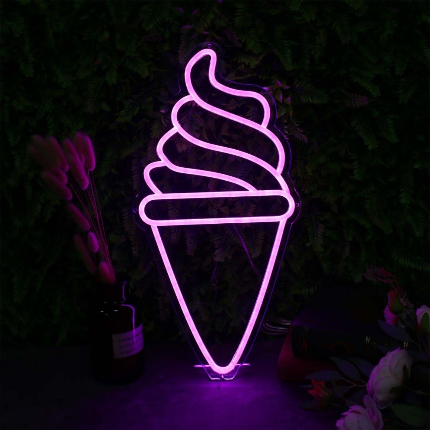 Ice Cream Cone Purple Led Neon Sign For Sweet And Fun Spaces | Shineneon