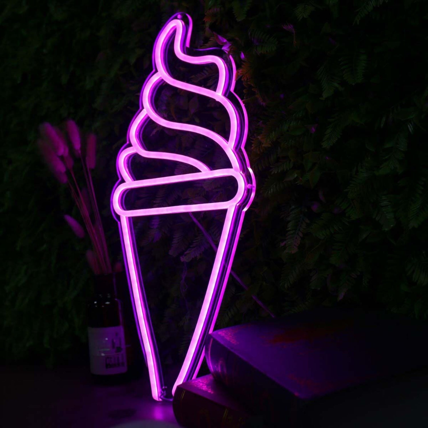 Ice Cream Cone Purple Led Neon Sign For Sweet And Fun Spaces | Shineneon