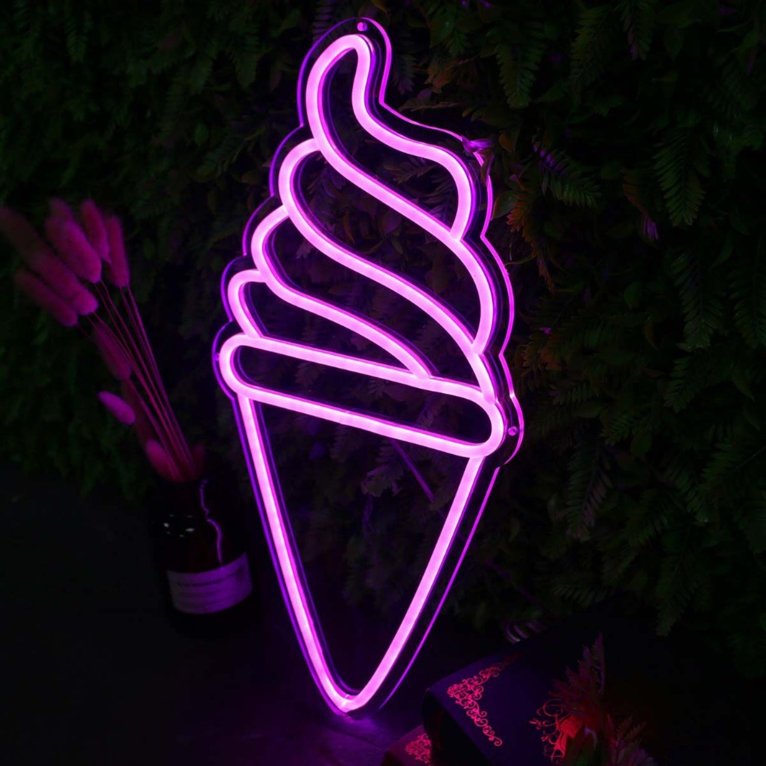 Ice Cream Cone Purple Led Neon Sign For Sweet And Fun Spaces | Shineneon