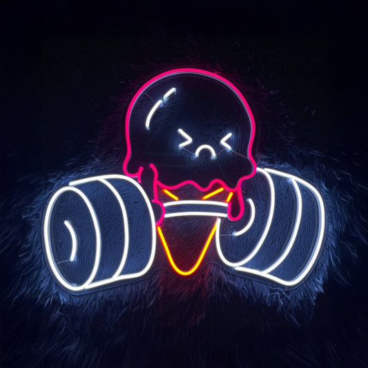 Ice Cream Does Gym Neon Light