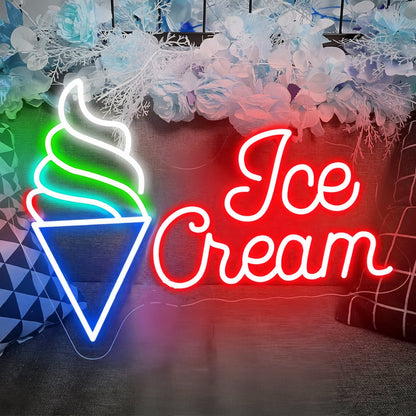 Ice Cream Heart Drip Neon Sign | Shineneon