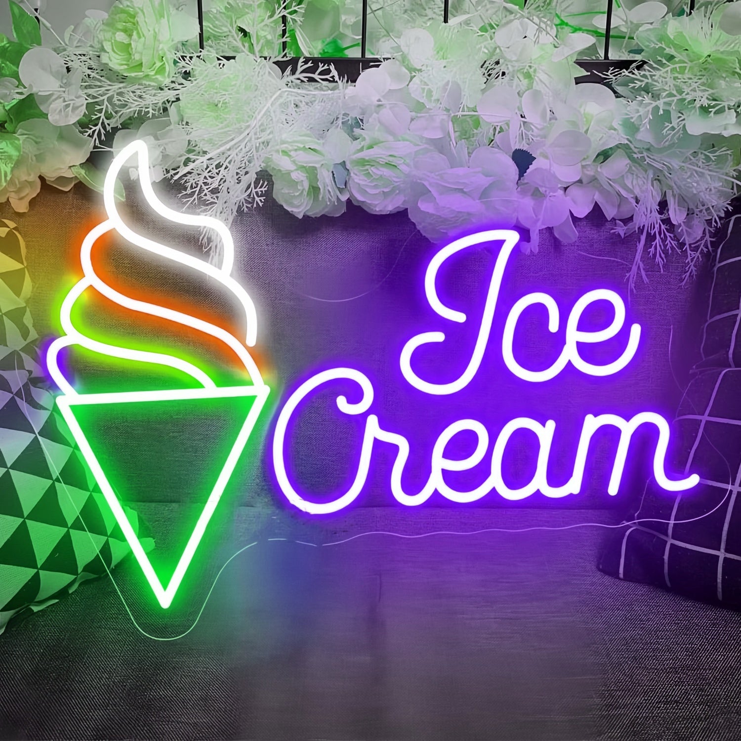 Ice Cream Heart Drip Neon Sign | Shineneon