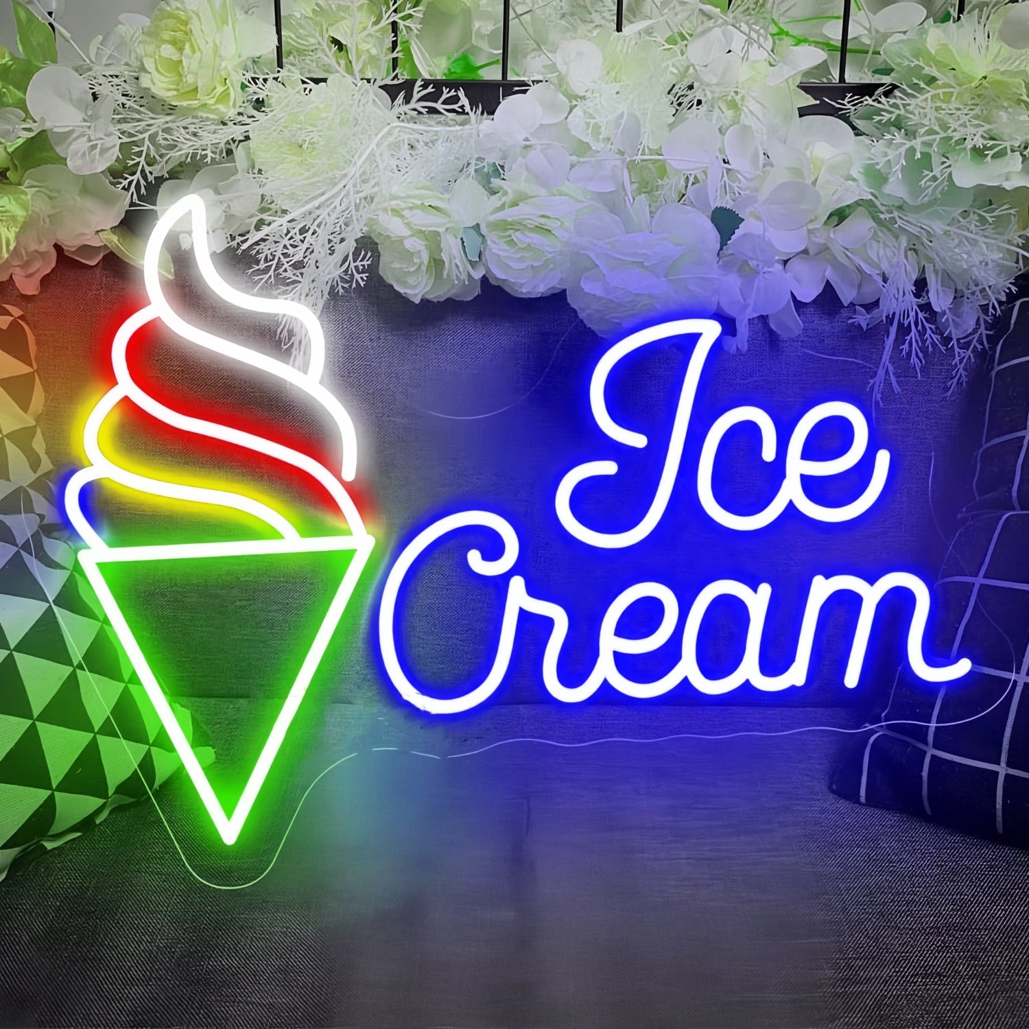 Ice Cream Heart Drip Neon Sign | Shineneon