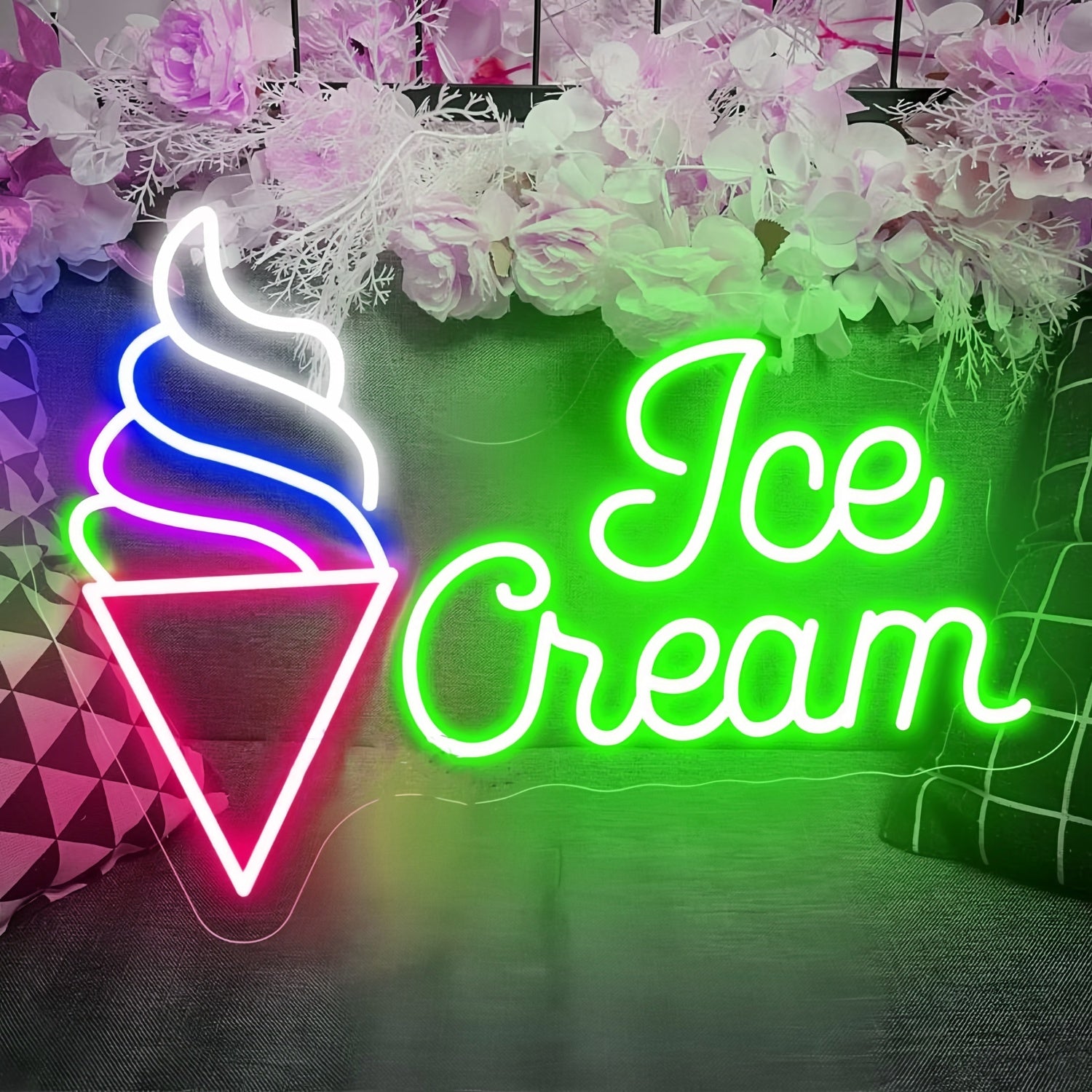 Ice Cream Heart Drip Neon Sign | Shineneon