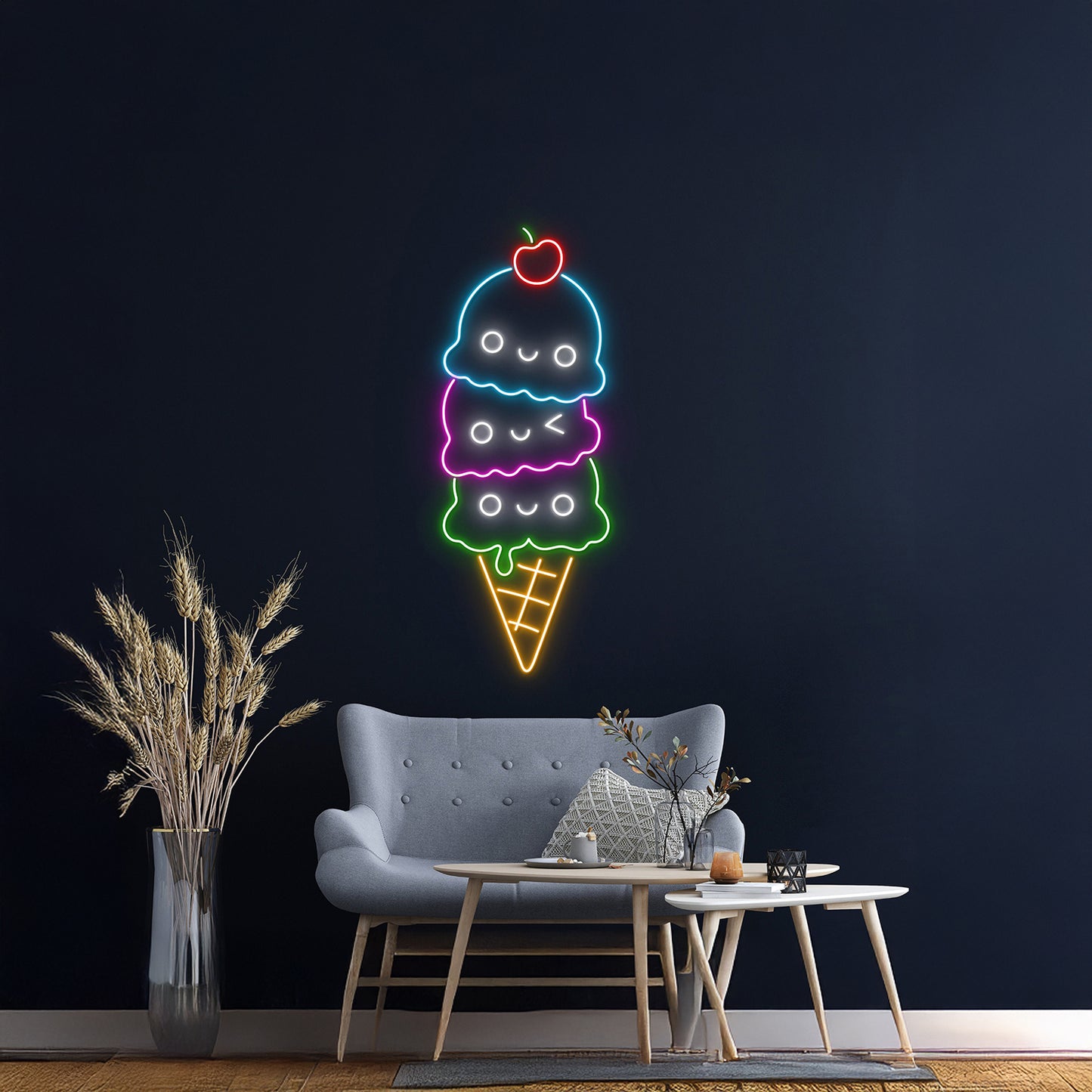 Ice Cream Led Neon Signs Custom Led Neon Signs