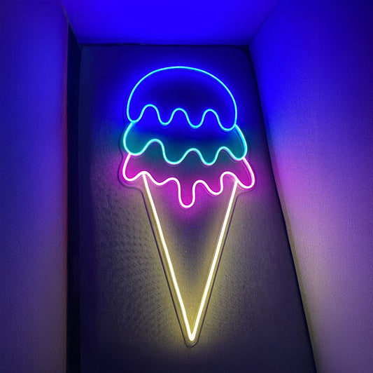 Ice Cream Led Neon Signs For Cafe Shop