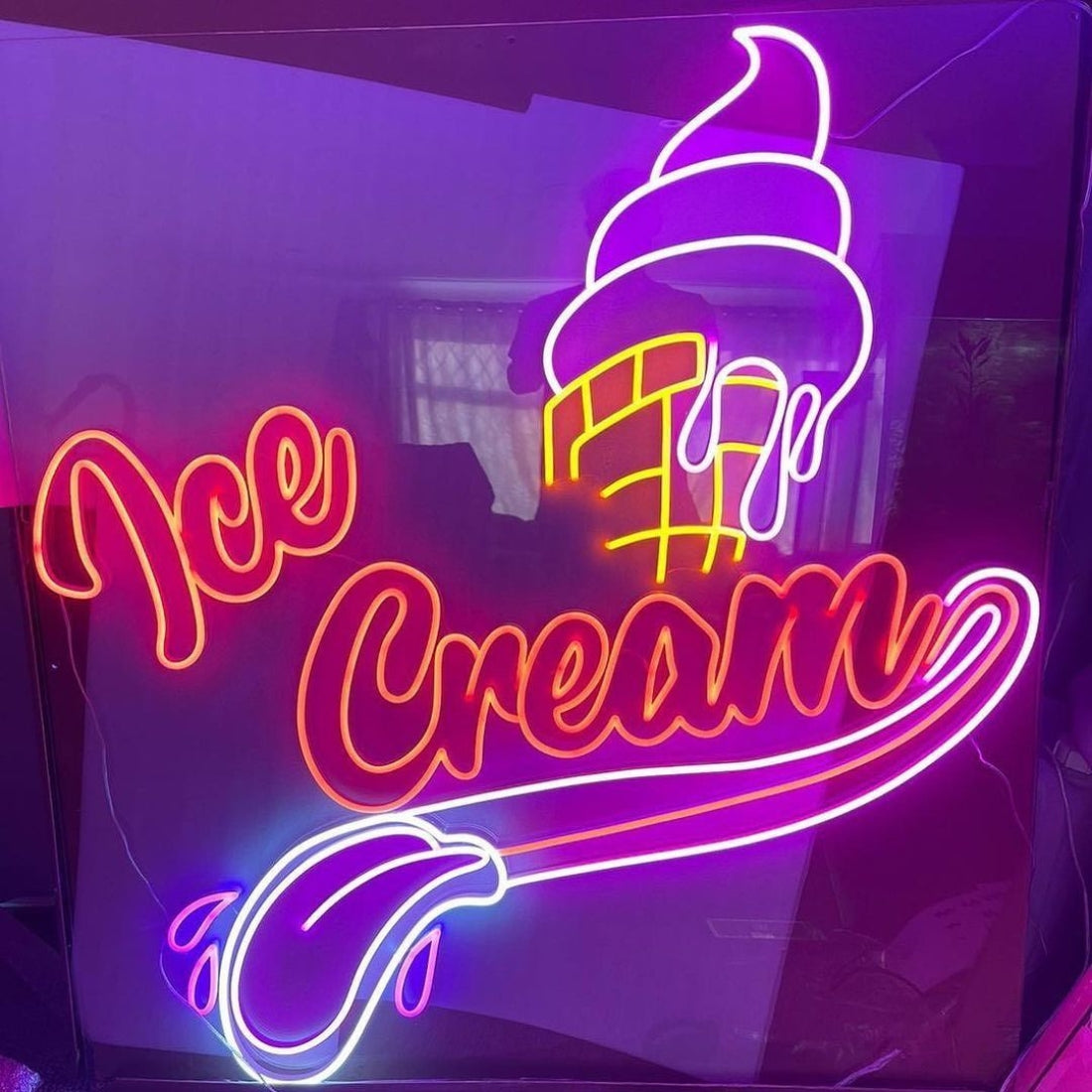 Ice Cream Led Sign Business Neon Signs Wall Art