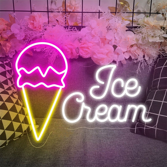 Ice Cream Led Sign Business Neon Signs Wall Decors