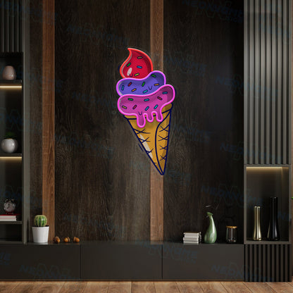 Ice Cream Led Uv Led Neon Sign Neonicecream Shop Decor | Shineneon