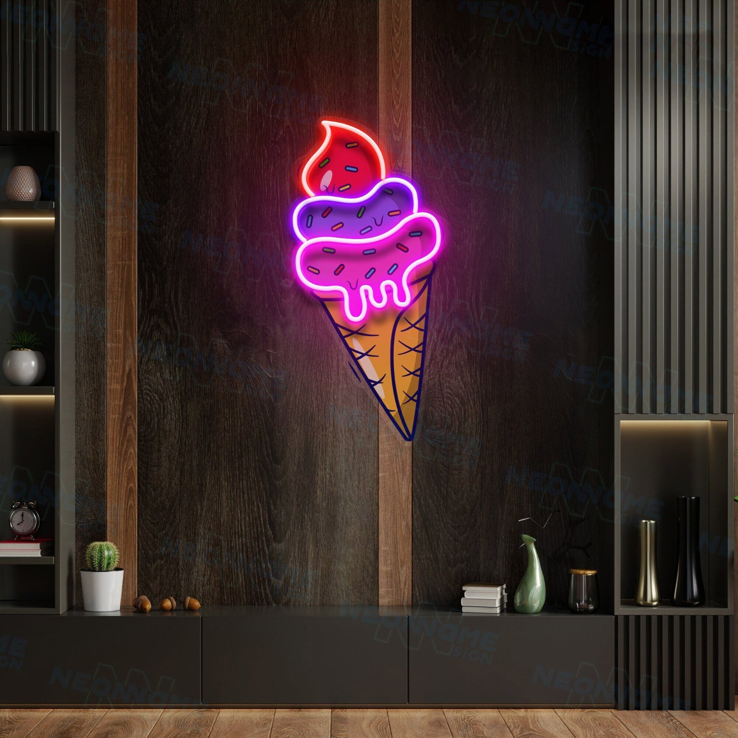 Ice Cream Led Uv Led Neon Sign Neonicecream Shop Decor | Shineneon