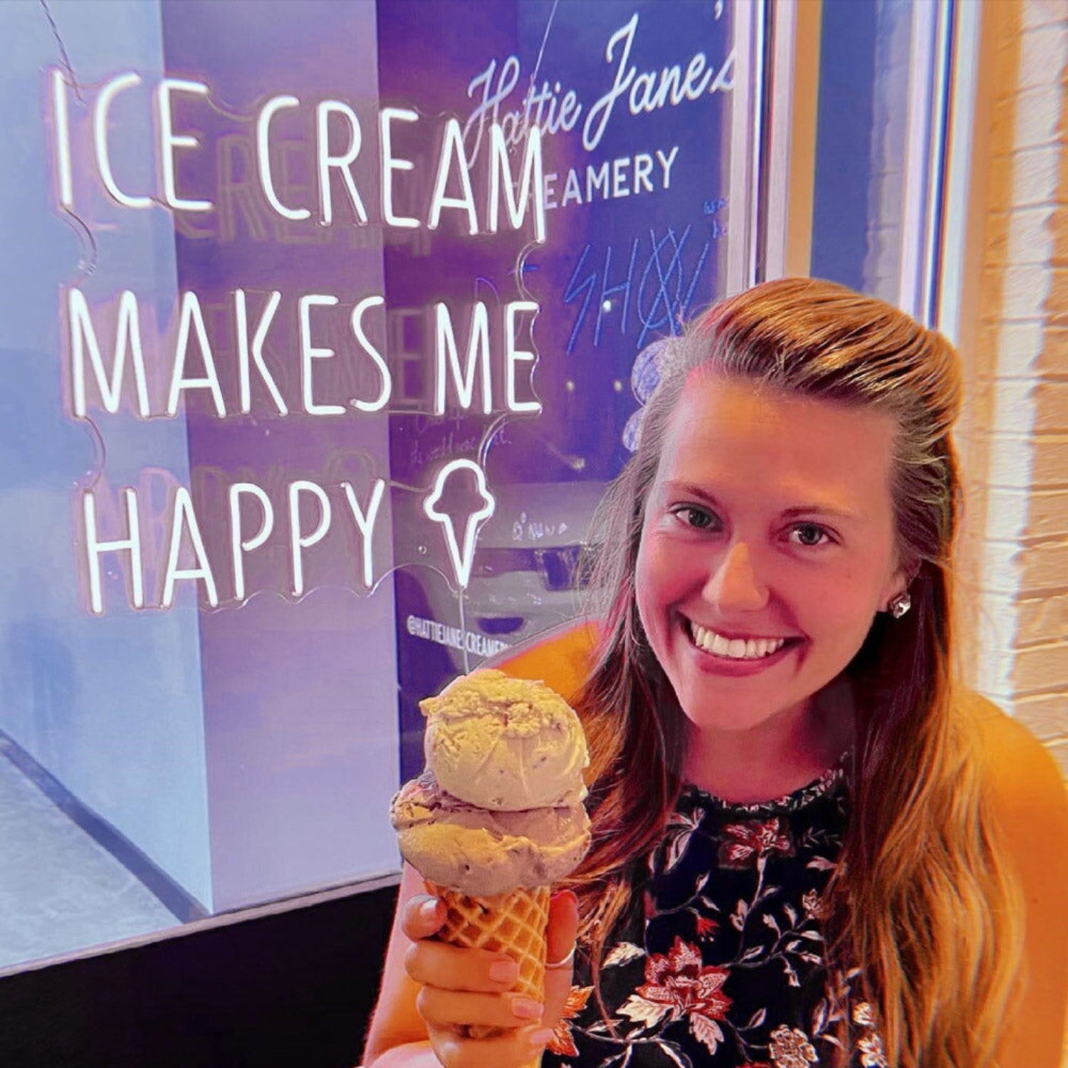 Ice Cream Makes Me Happy Led Neon Sign | Shineneon