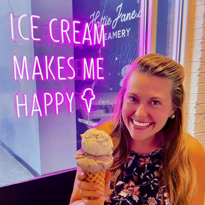 Ice Cream Makes Me Happy Led Neon Sign | Shineneon