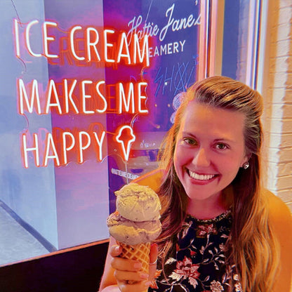 Ice Cream Makes Me Happy Led Neon Sign | Shineneon