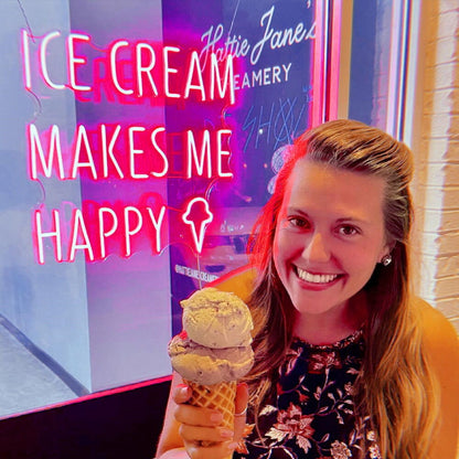 Ice Cream Makes Me Happy Led Neon Sign | Shineneon