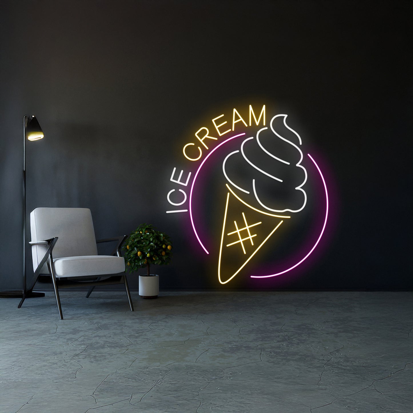 Ice Cream Neon Light