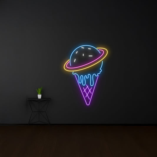 Ice Cream Neon Sign Food Shop Room Decor