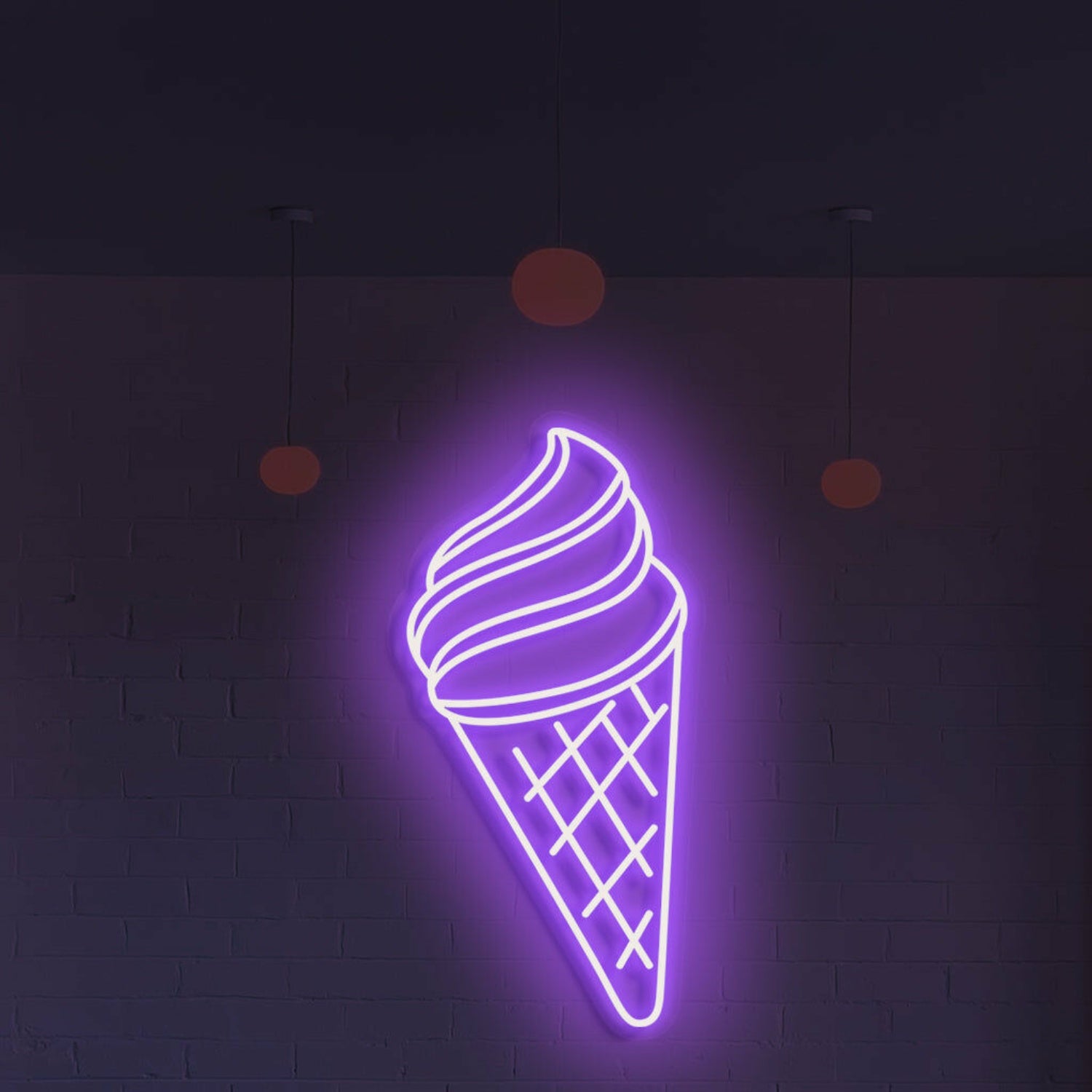 Ice Cream Neon Swirls Of Cool Delight | Shineneon