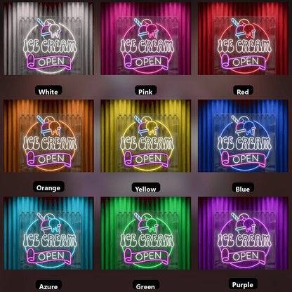 Ice Cream Open LED Neon Sign - Shineneon