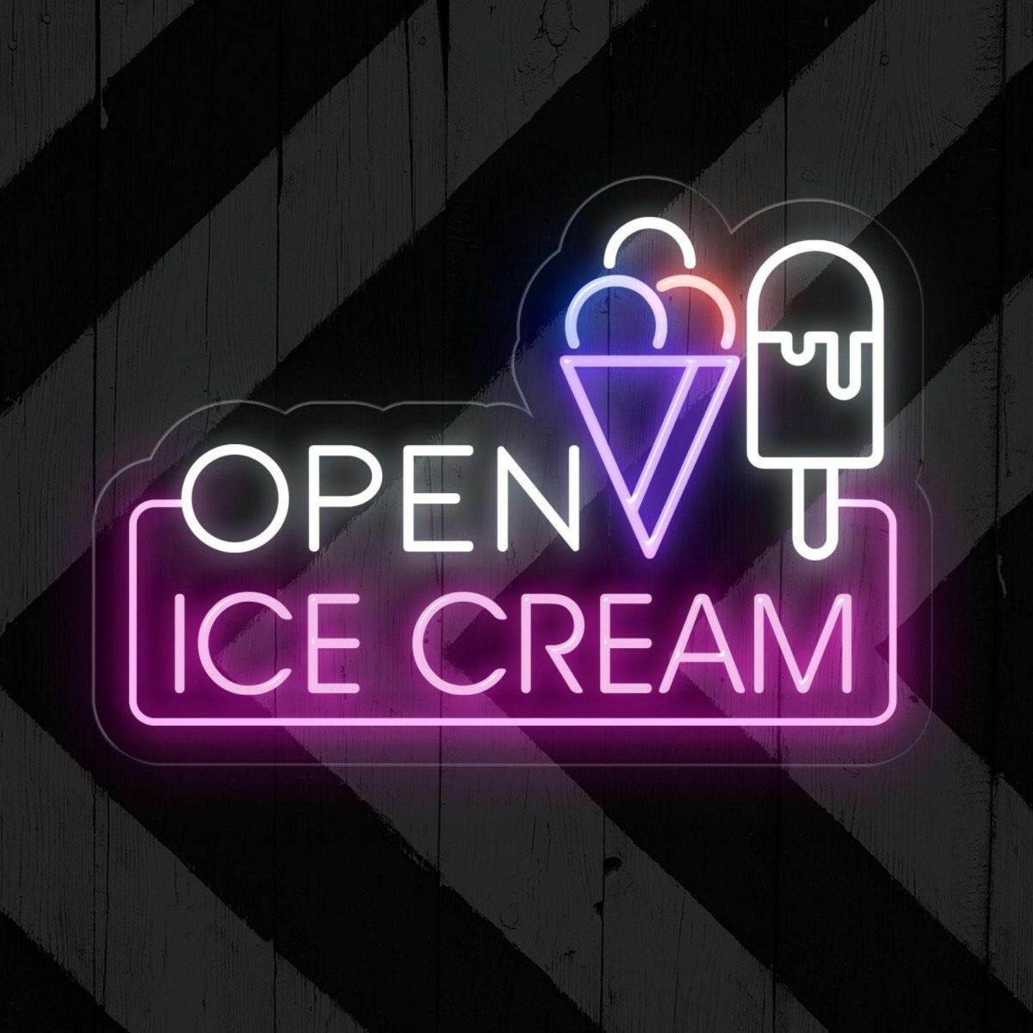 Ice Cream Open Led Neon Sign For Business Neon Signs | Shineneon