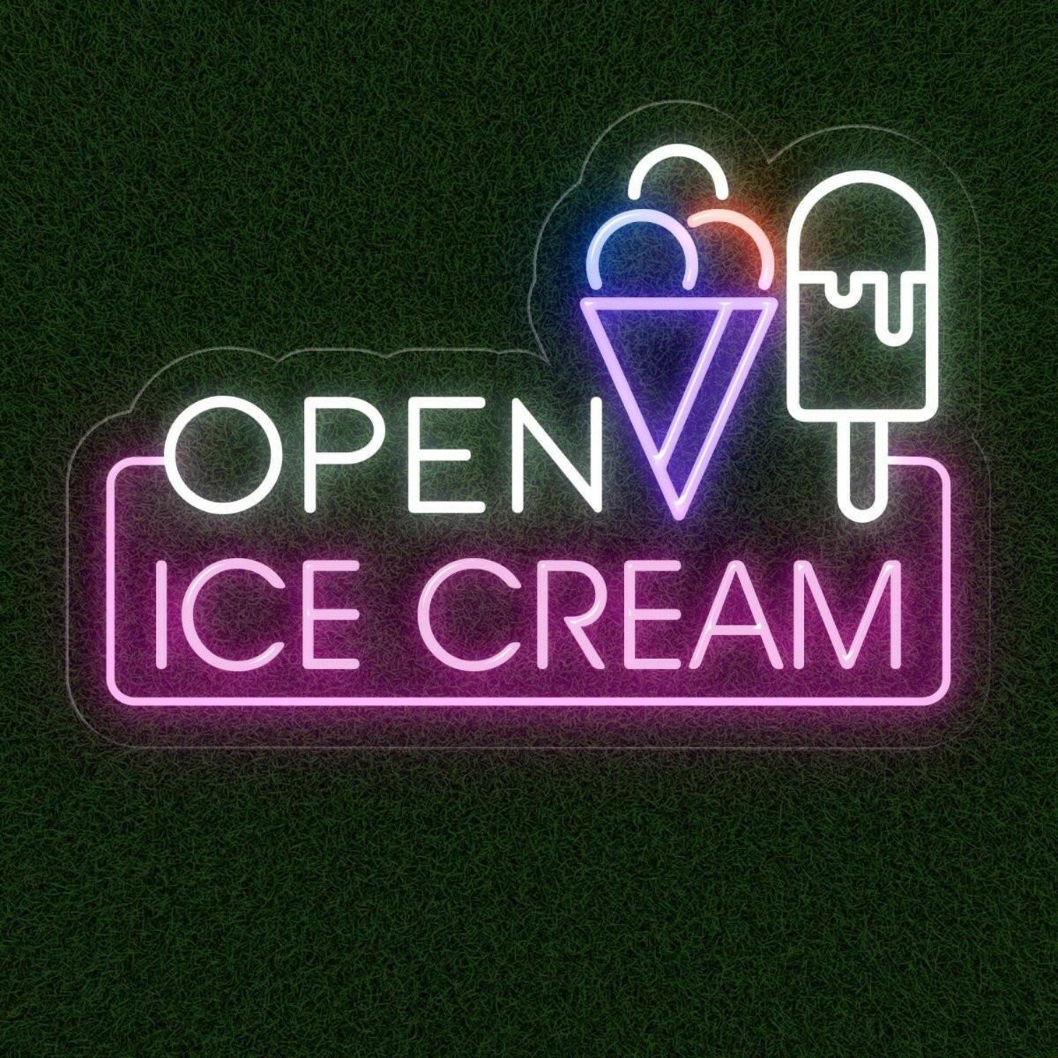 Ice Cream Open Led Neon Sign For Business Neon Signs | Shineneon