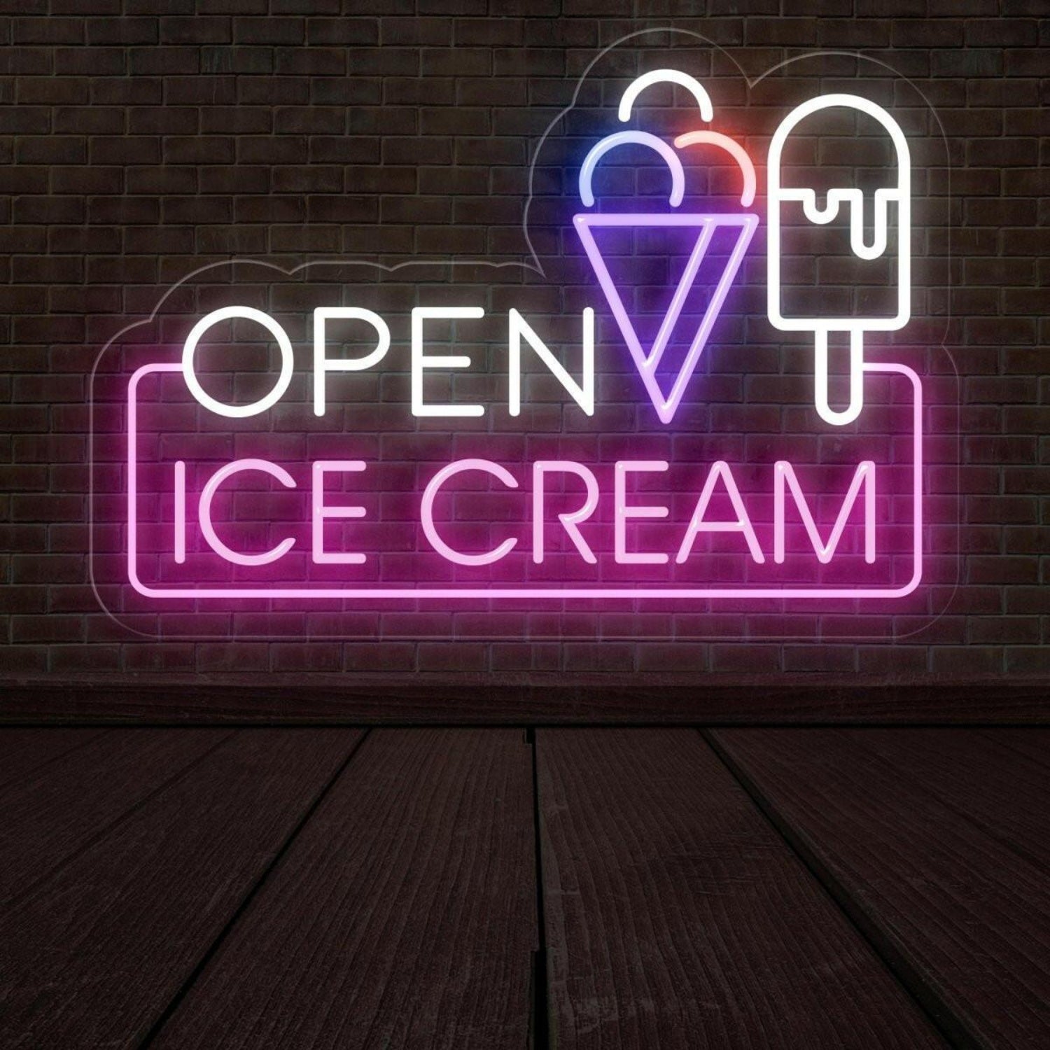 Ice Cream Open Led Neon Sign For Business Neon Signs | Shineneon