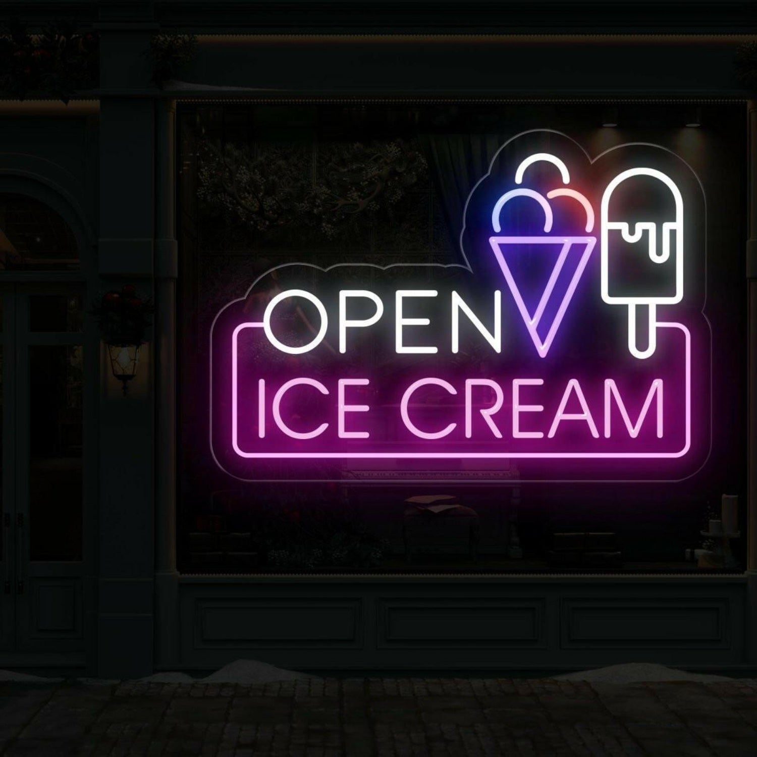 Ice Cream Open Led Neon Sign For Business Neon Signs | Shineneon