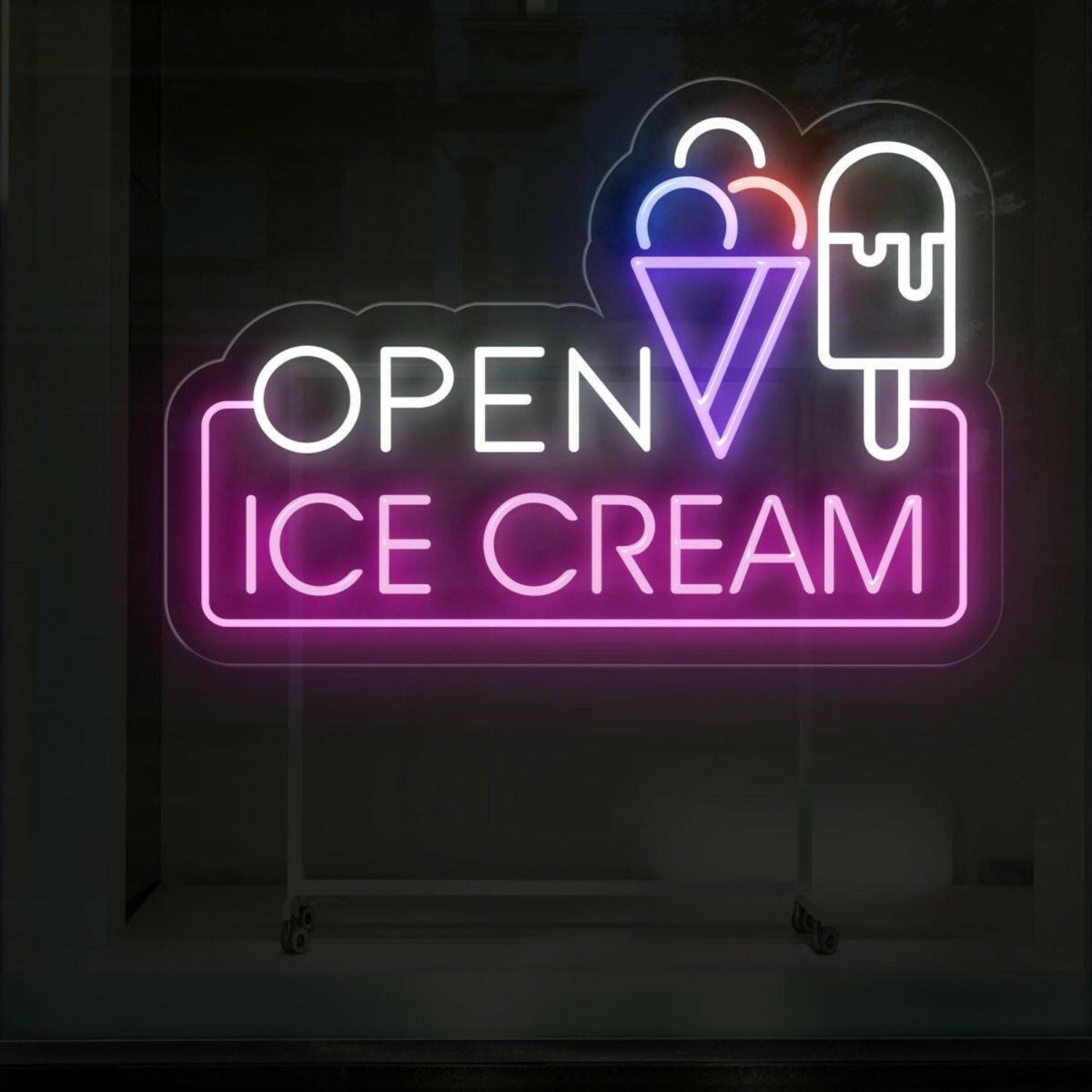 Ice Cream Open Led Neon Sign For Business Neon Signs | Shineneon