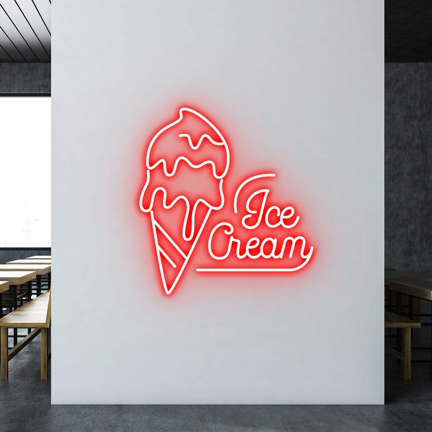 Ice Cream Radiant Neon For Sweet Treat Locations | Shineneon