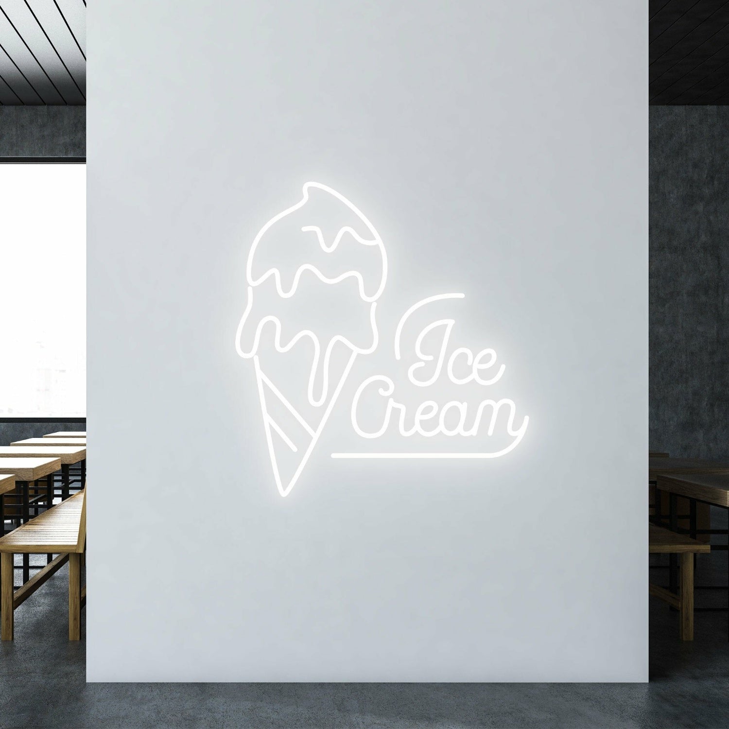 Ice Cream Radiant Neon For Sweet Treat Locations | Shineneon