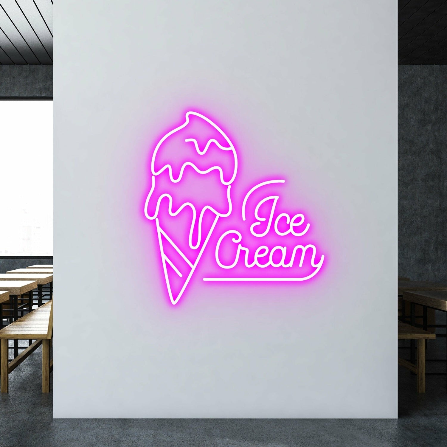 Ice Cream Radiant Neon For Sweet Treat Locations | Shineneon