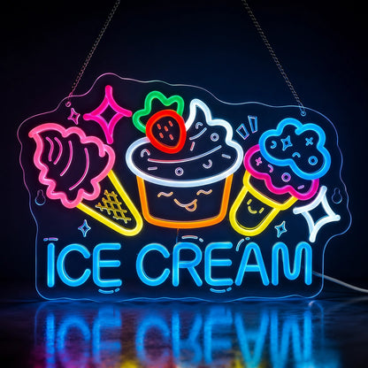 Ice Cream Shop LED Neon Sign Wall Neon Sign - 01 Original Product Image