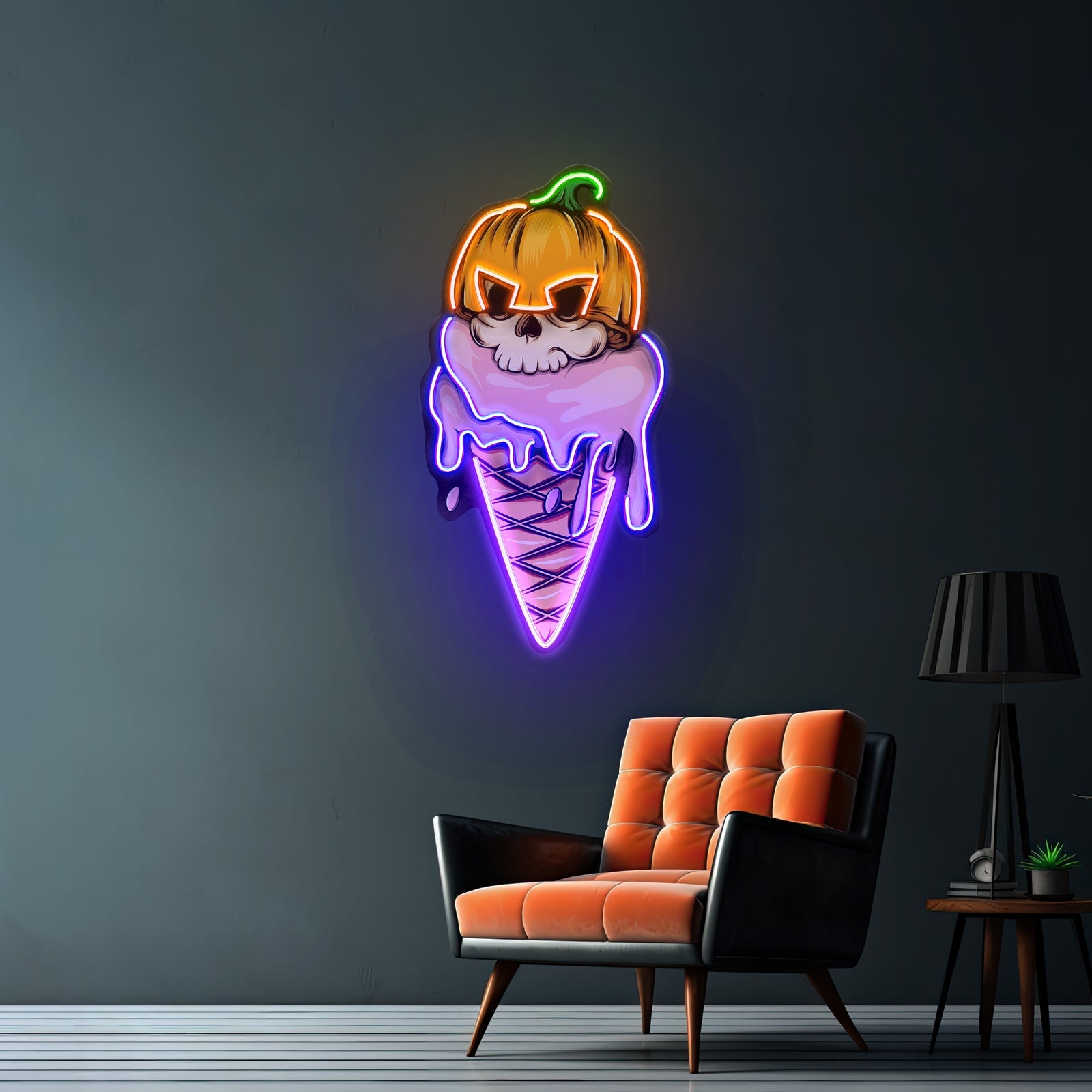 Ice Cream Skull Led Neon Sign Light Custom Led Signs - Shineneon