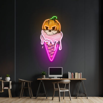Ice Cream Skull Led Neon Sign Light Custom Led Signs - Shineneon