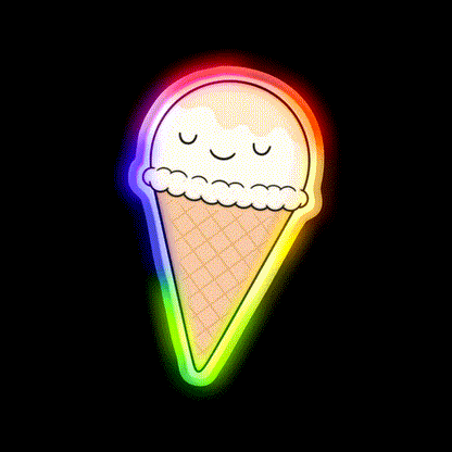 Ice Cream Snack Food Led Neon Sign Rgb Color - LED neon sign close-up detail