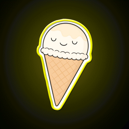 Ice Cream Snack Food Led Neon Sign Rgb Color - Custom LED neon sign front view